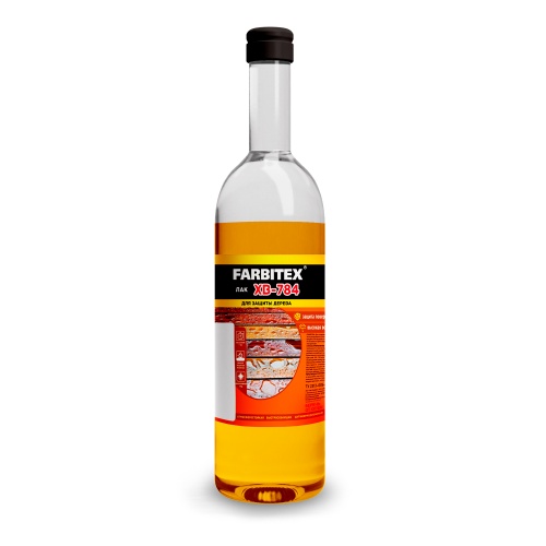 Лак ХВ-784 стекло 0,5л янтарь FARBITEX
