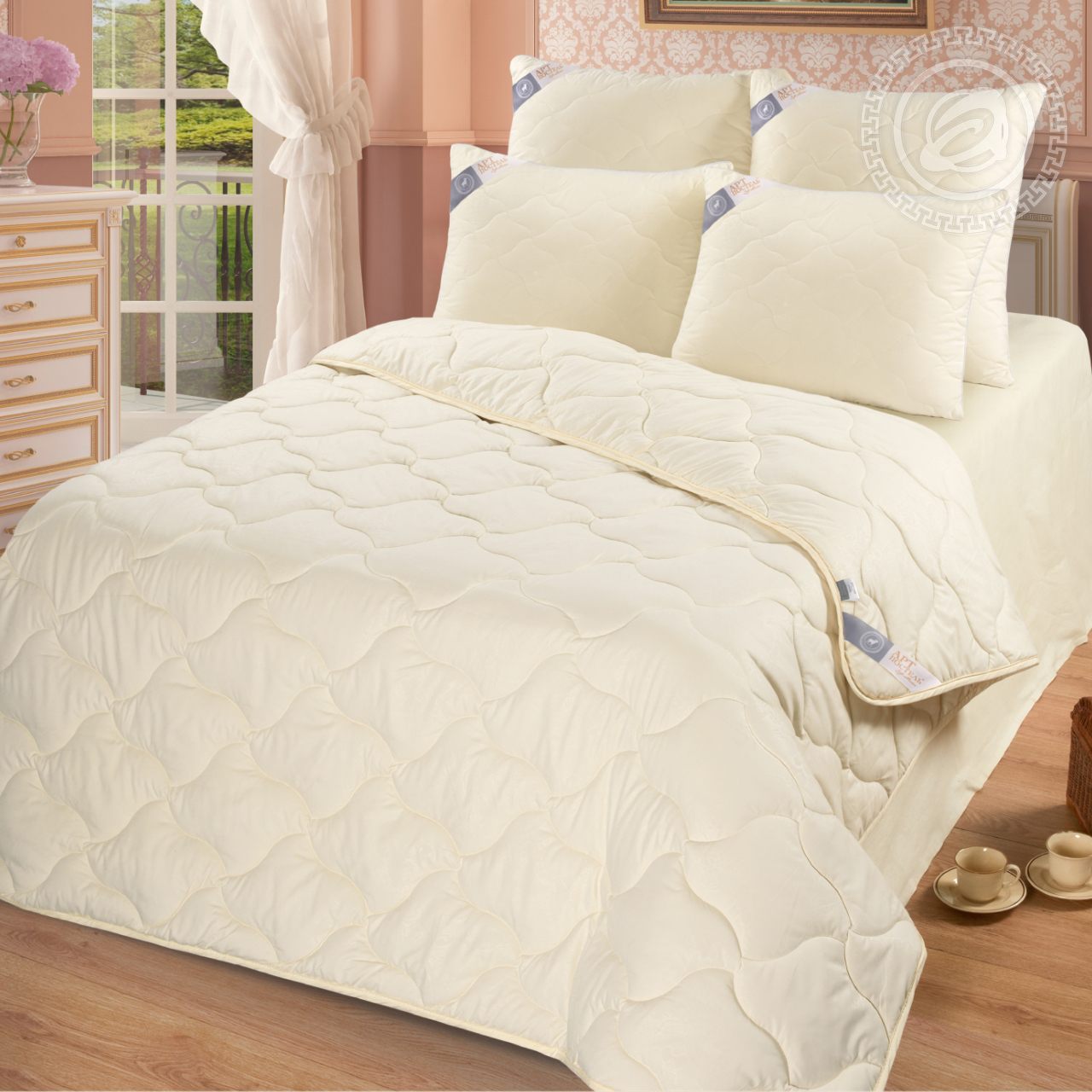 Одеяло овечья шерсть/микрофибра АртПостель 200*215 Soft Collection