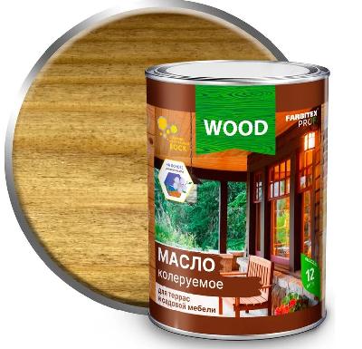 Масло колеруемое для террас и садовой мебели орех 0,9л FARBITEX ПРОФИ WOOD