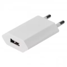 Зарядное устройство для iPhone USB, 5V, 1 A, белое REXANT
