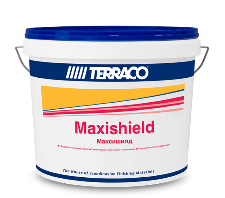 Краска фасадная proff. Краска Максишилд Террако 10 л. MAXISHIELD Террако. Terraco Silshield, 8л, белая. Terraco краска.