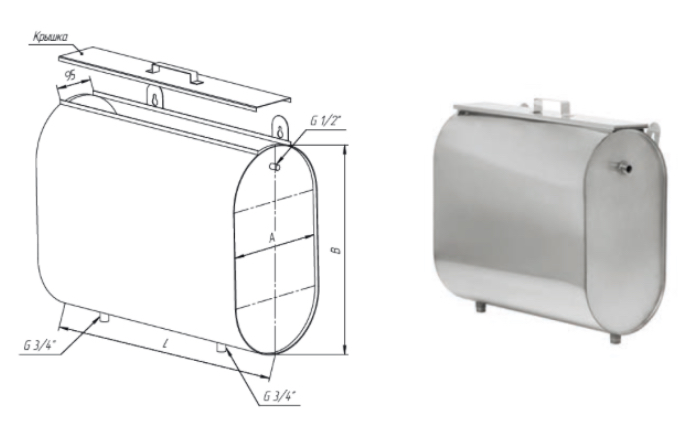 Бак для воды для теплообменника. Бак комфорт 75 л. Бак комфорт для теплообменника горизонтальный эллипс 75л. Бак "комфорт" для теплооб Горизонт эллипс 75л. Бак Феррум 75л комфорт.