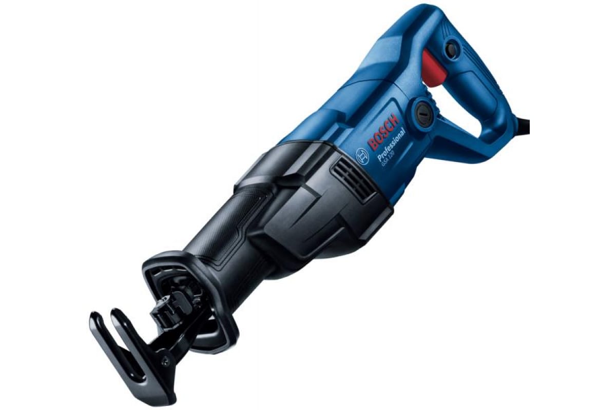 Сабельная пила Bosch GSA 120, 3 000 ход/мин.,  Ход 20мм, Пропил дерево 220мм, металл 20мм, 1 200 Вт, 06016B1020
