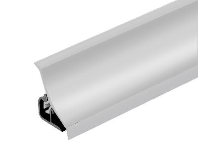 Плинтус для столешниц Thermoplast 20*20*3000 серебро матовое