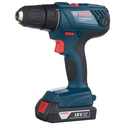 Шуруповерт Bosch GSR 180-LI, Безударный, АКБ, Li-Ion 18V, 2А*ч, 2 шт., 1 700 Об/мин, Патрон 13мм, Крут/м 54Н*м, 06019F8123
