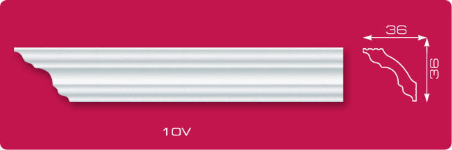 Плинтус потолочный Format V-10 2м полистирол