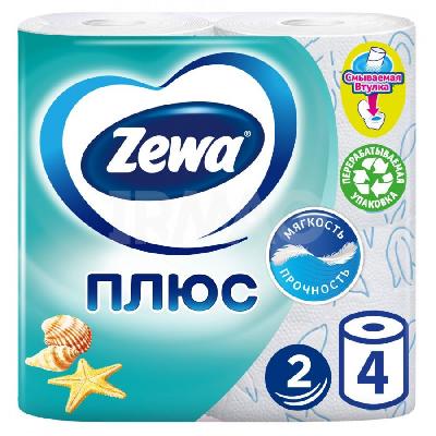 Туалетная бумага Zewa Плюс 2сл 4шт Свежесть Океана