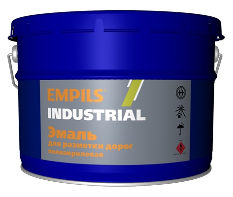 Эмаль для дорожной разметки полиакриловая белая 35 кг EMPILS
