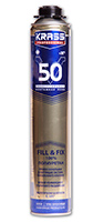 Пена монтажная KRASS Professional V50 пистолетная 0,75л летняя