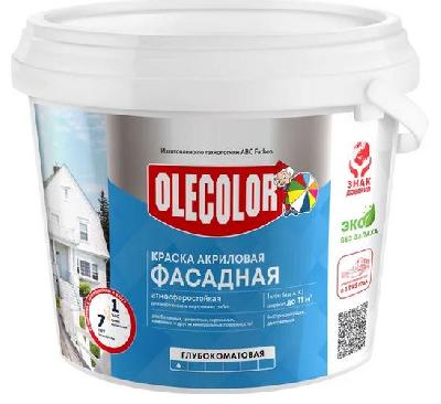 Краска водно-дисперсионная фасадная 7кг OLECOLOR