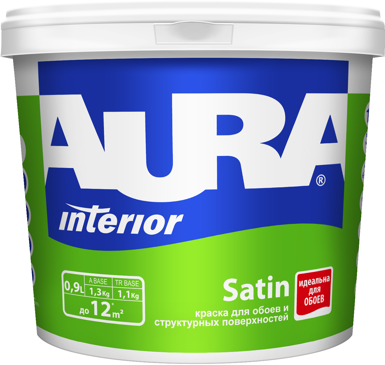 Краска для обоев и структурных поверхностей AURA Luxpro Satin 0,9л