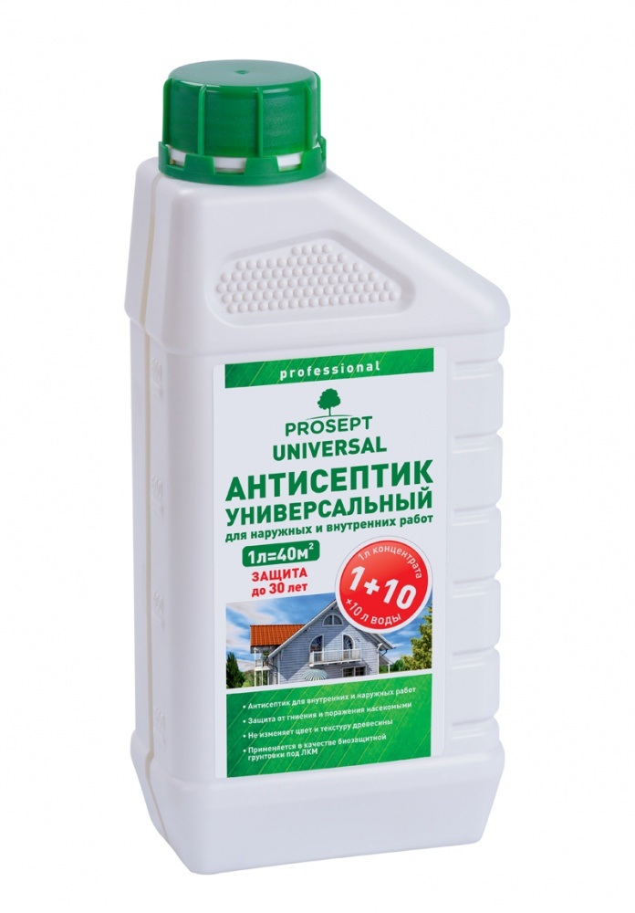 Антисептик UNIVERSAL  универсальный для наружн. и внутр.  работ 1:10, 1л  PROSEPT