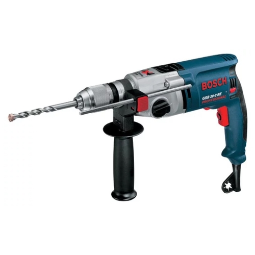 Дрель Bosch GSB 20-2 , Ударная, Быстрозажимной, 850 Вт, 51 000 Удар. в мин., 3 000 оборот. в мин., реверс, 2,6 кг. 060117B400