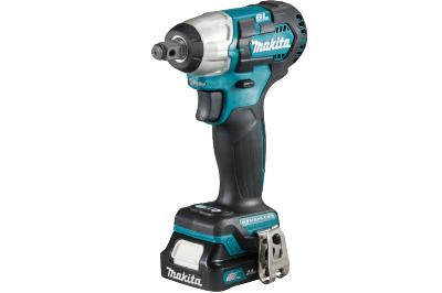 Гайковерт Makita TW161DWAE, Ударный, АКБ 12V, 2А*ч, 2 шт., 2 400 Об/мин, Патрон 1/2, Крут/м 165 Н*м.