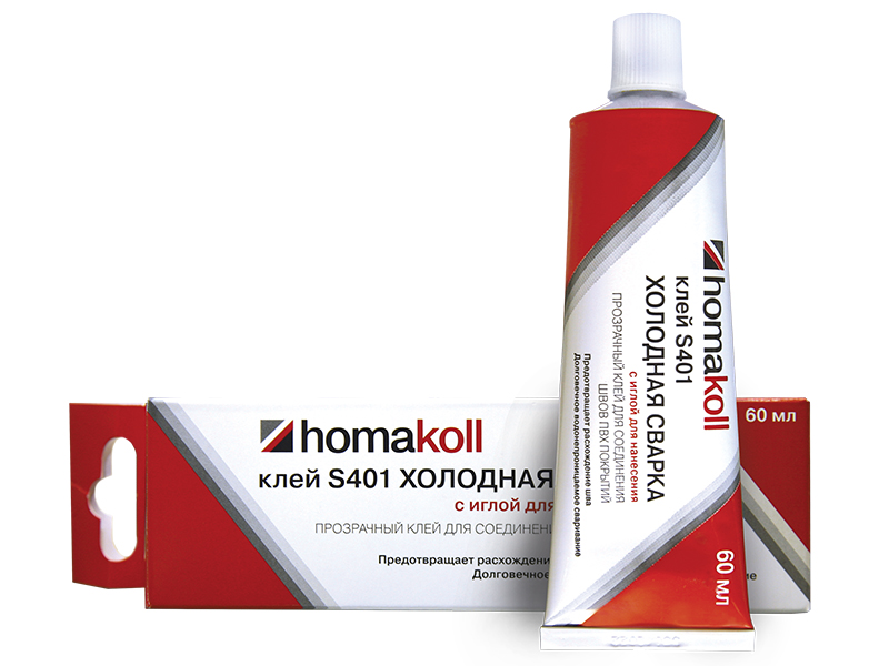 Клей холодная сварка homakoll S401 с иглой 60 мл