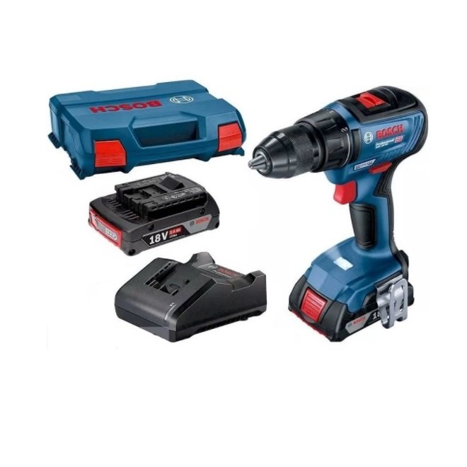 Шуруповерт Bosch GSR 18V-50, Безударный, АКБ, Li-Ion 18V, 2А*ч, 2 шт., 1 800 Об/мин, Патрон 13мм, Крут/м 50Н*м, 06019H5020
