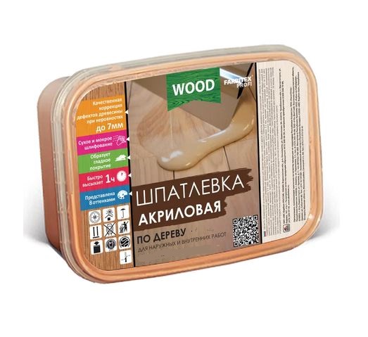 Шпатлевка акриловая по дереву дуб 0,25л FARBITEX ПРОФИ WOOD