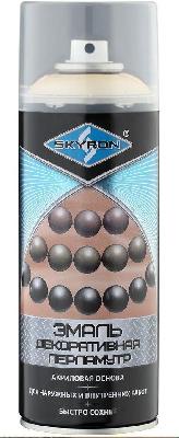 Аэрозольная эмаль декоративная "перламутр" 520 мл. Золото SKYRON