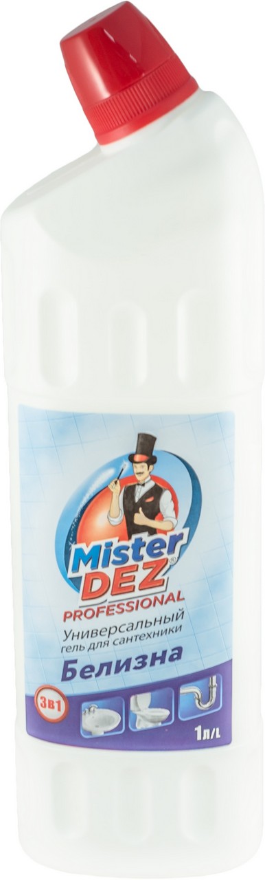 Гель для чистки сантехники Mister Dez Professional Белизна 3в1 1л