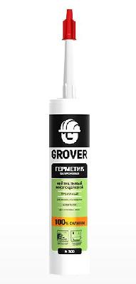 Герметик силикон GROVER N300 нейтральный многоцелевой прозрачный 280мл