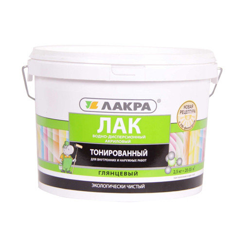 Лак ВД тонированный Бесцветный 2,5 кг Лакра