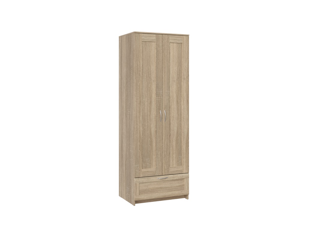Шкаф Сириус 782*590*2200 2 двери и 1 ящик дуб сонома