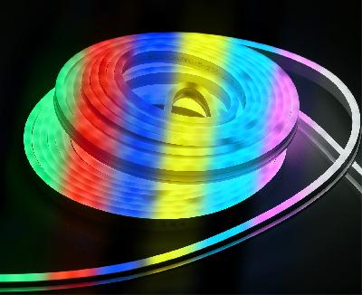 Светодиодная лента "Неон" 120 диодов на 1м. IP65 220V RGB 10м  в компл драйвер IEK