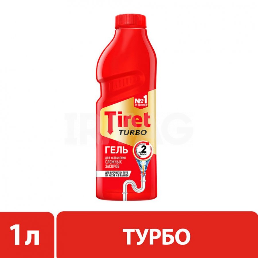 Гель для прочистки труб Tiret Turbo 1л