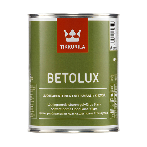 Краска уретано-алкидная BETOLUX для полов, база С 0,9 л Тиккурила
