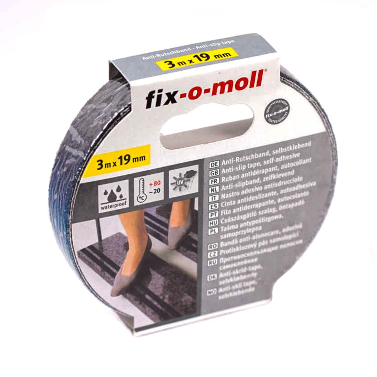 Лента антискользящая самоклеящаяся 19x3000мм черная Fix-o-moll