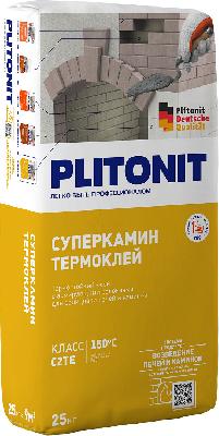 Клей для облицовки печей и каминов СуперКамин ТермоКлей 25кг, C2 TE, Plitonit