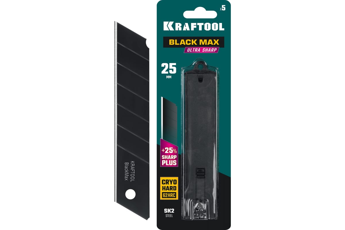 Лезвия сегментированные 25 мм, 5 шт BLACK MAX KRAFTOOL