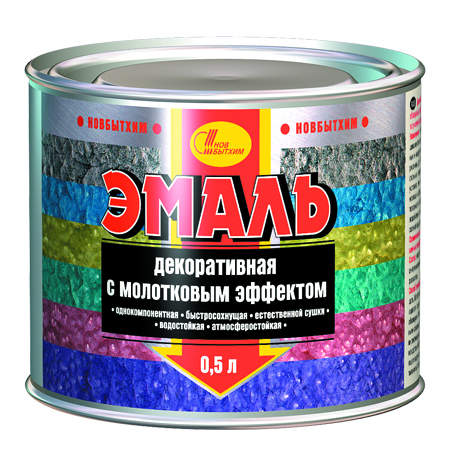 Эмаль с молотковым эффектом серебристо-фиолетовая 0,5л Новбытхим