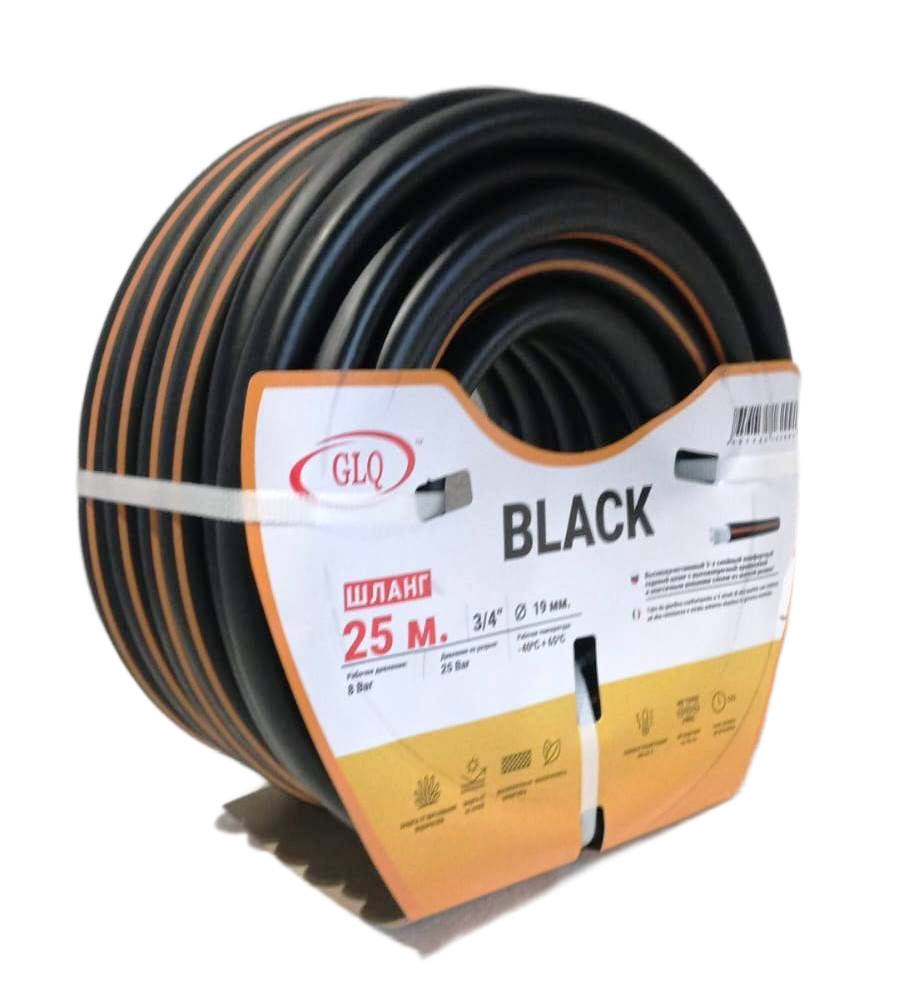 Шланг армированный противоскручивающийся 3-х слойный 3/4" 25 м 8 Bar BLACK