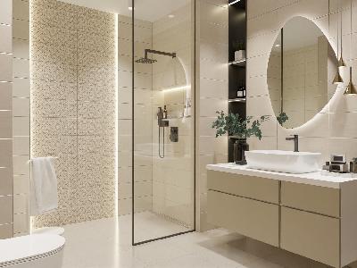 Плитка керамическая AZORI Veneziano Seta 201*505*9 светло-бежевый (1,52 м2/15шт/72,96 м2)