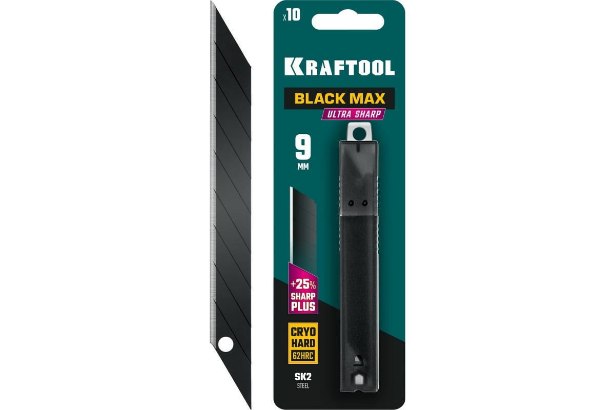 Лезвия сегментированные 9 мм, 10шт BLACK MAX KRAFTOOL