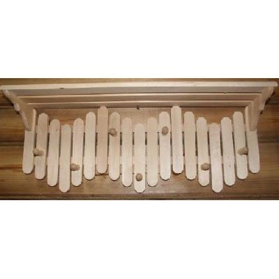 Полка с вешалкой 7 крючков Эскимо 77х30x19см САМИ