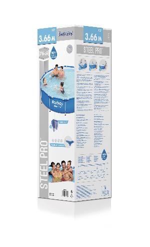 Бассейн каркасный круглый 366х76см 6473л BESTWAY