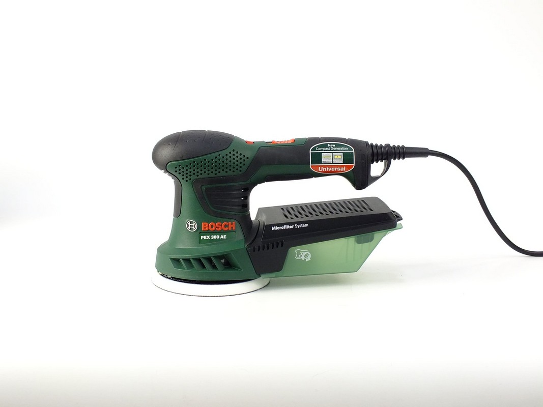 Эксцентриковая шлифмашинка Bosch PEX 300 AE, 270 Вт, Сеть, 12 000 об/мин, подошва 125 мм, Регулировка оборотов, 1,5Кг, 06033A3020