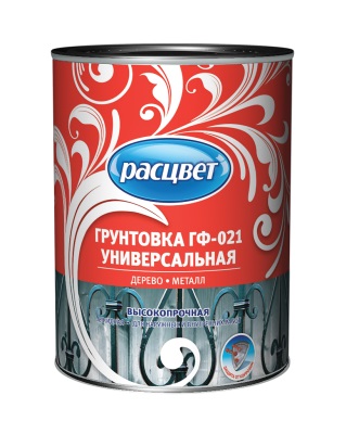 Грунтовка ГФ-021 Серая универсальная Расцвет 0,9 кг