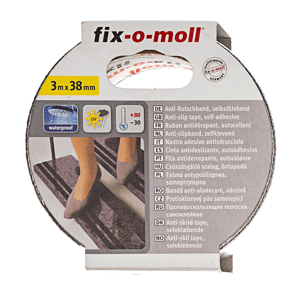 Лента антискользящая самоклеящаяся 38x3000мм черная Fix-o-moll
