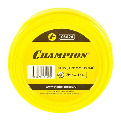 Леска для триммера 2мм*15м звезда Champion