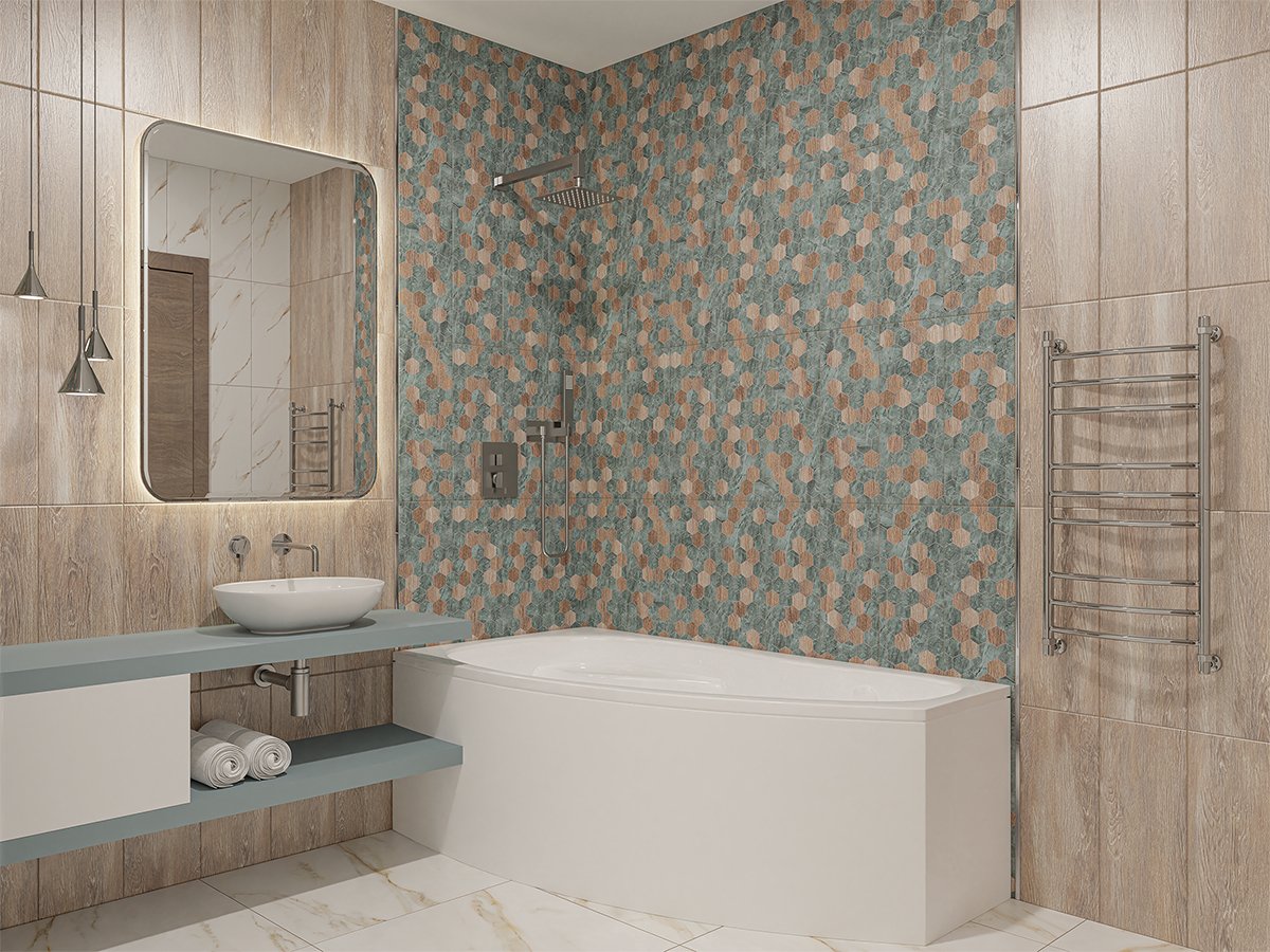 Плитка керамическая AZORI Wood 201*505*9 дерево (1,52 м2/15шт/72,96 м2)