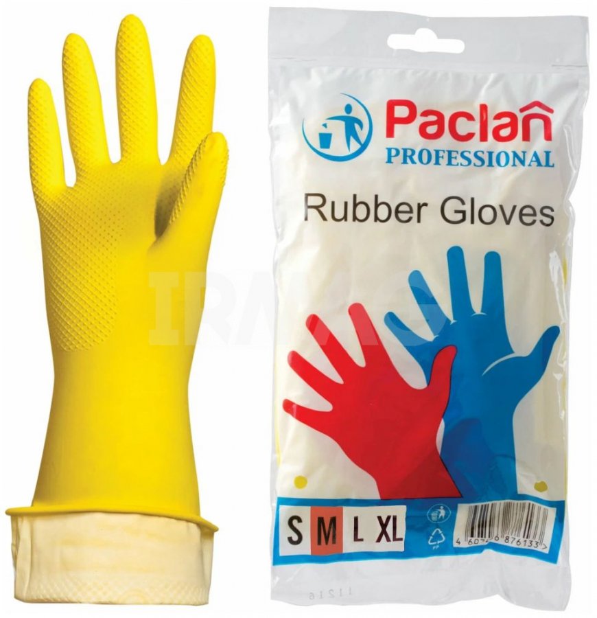 Перчатки латексные хозяйственные Paclan Professional М