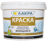 Краска ВД латексная МОЮЩАЯСЯ 6,5 кг Лакра