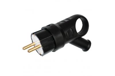 Вилка с кольцом с з\к черная 16А Bylectrica