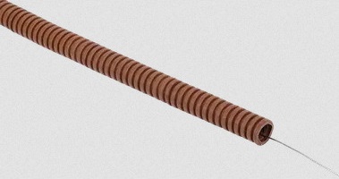 Труба гофрированная ПВХ 16мм дуб с зондом (25м) IEK