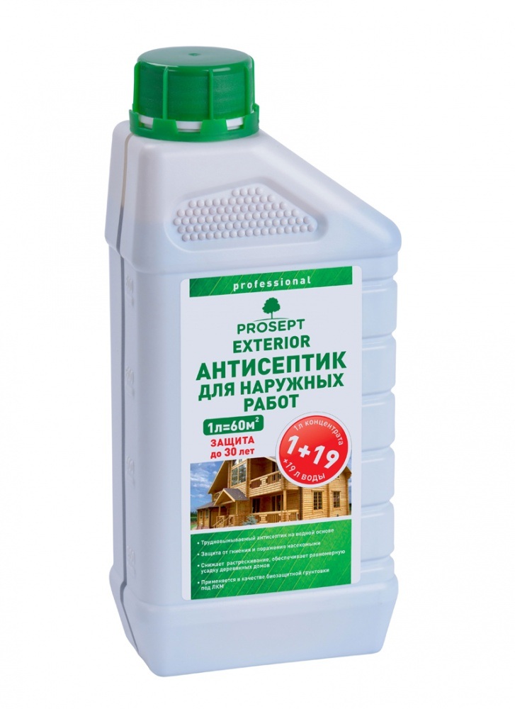 Антисептик  EXTERIOR для наружных работ  1:19, 1л PROSEPT