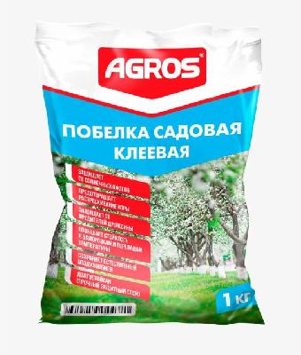 Средство от болезней на деревьях и кустарниках Побелка садовая клеевая 1 кг AGROS