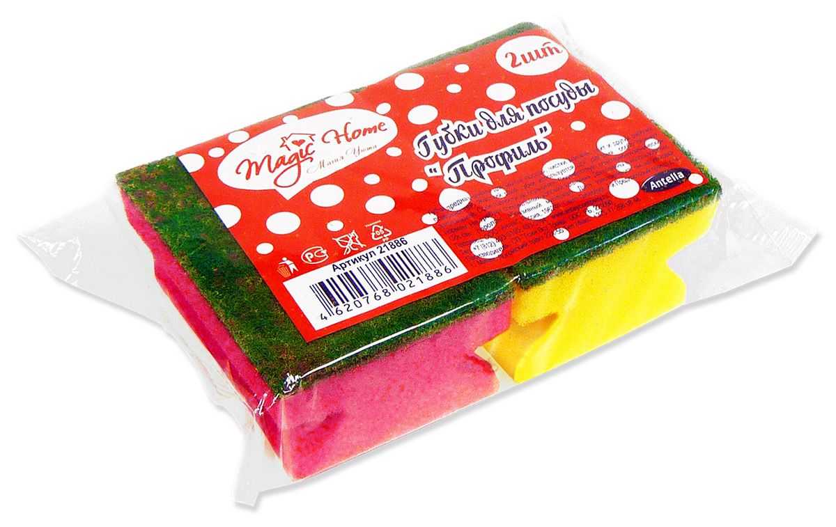 Губка для посуды Magic Home Профиль 21886 2шт